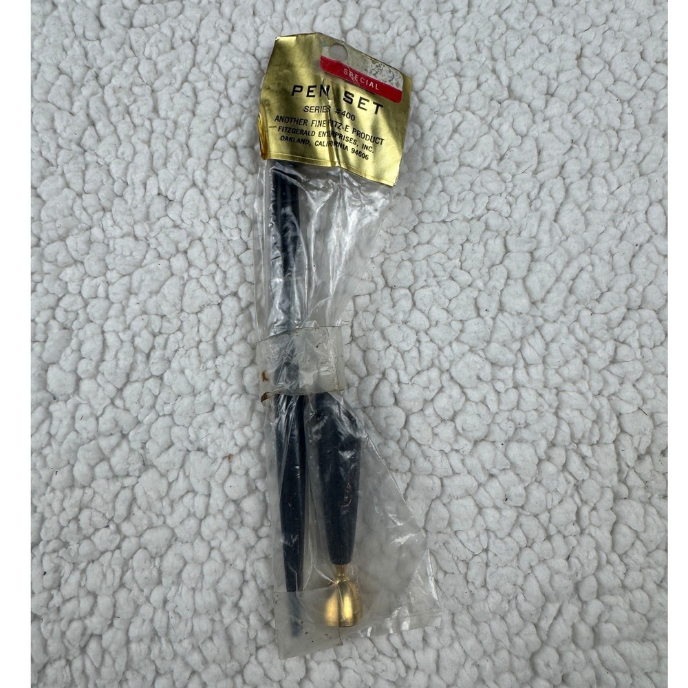 Vintage‎ Fitz-E Series 400 Pen Set Black Gold Fitzgerald Enterprises Oakland CA